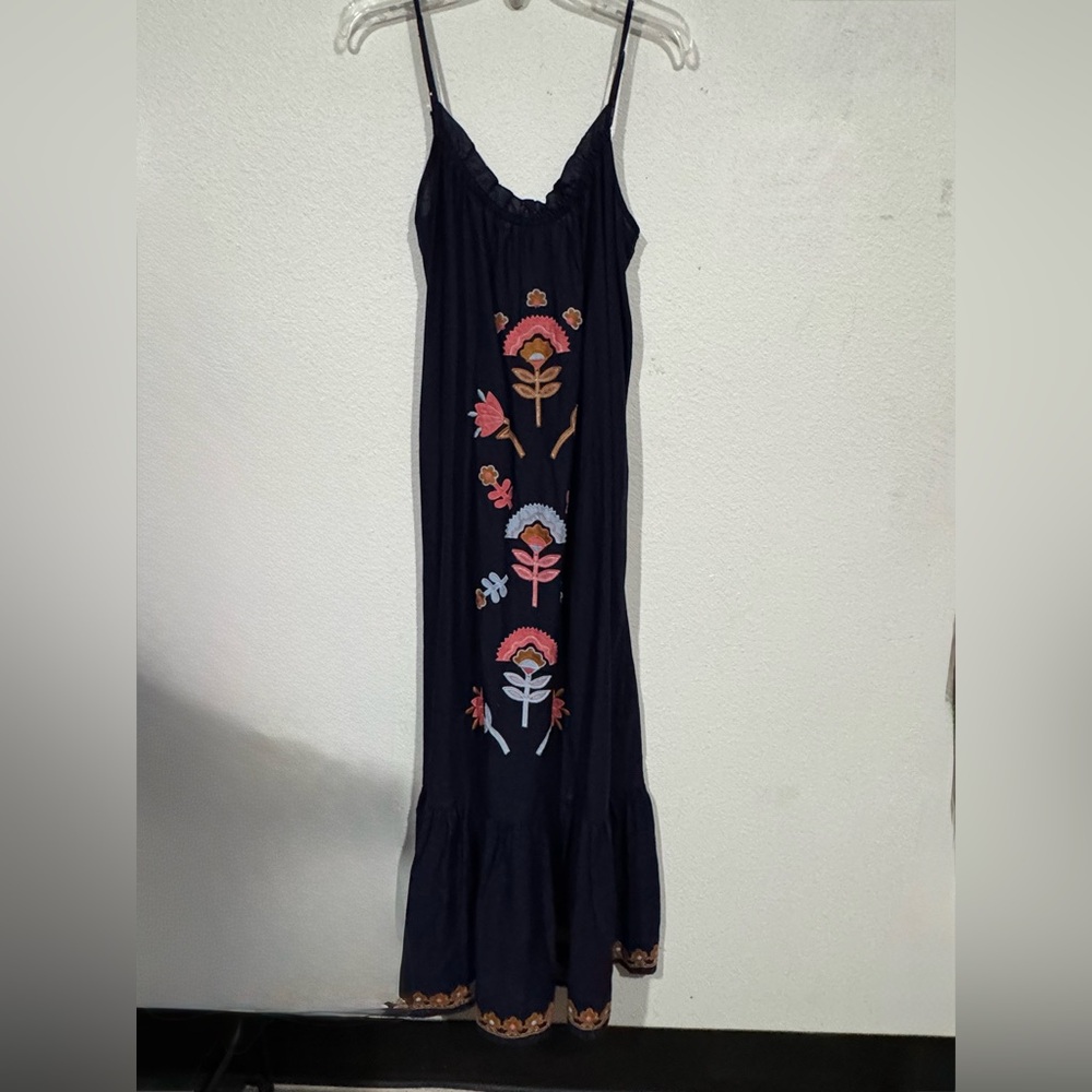 Navy Floral Dress